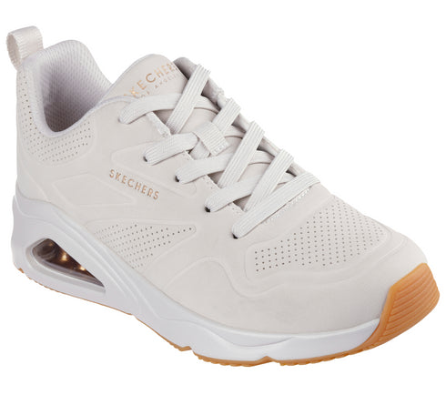 Pantofi sport, dama, SKECHERS TRES-AIR UNO-AH-MAZING 177390-OFWT crem, piele ecologica